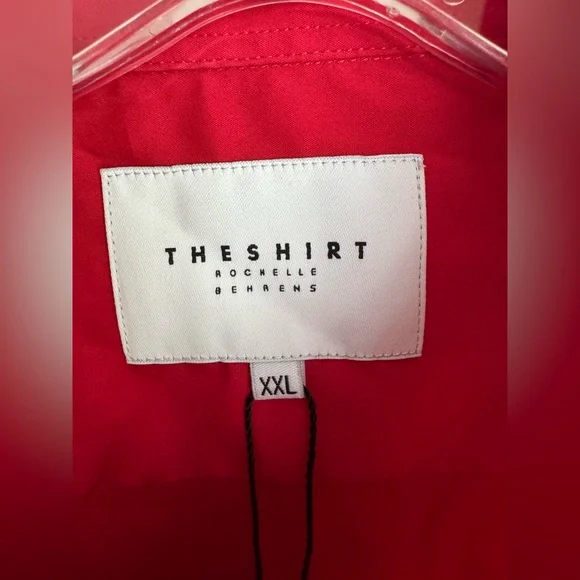 NWT The Shirt Icon Women's  Shirt Red Button-Up - Picture 5 of 7